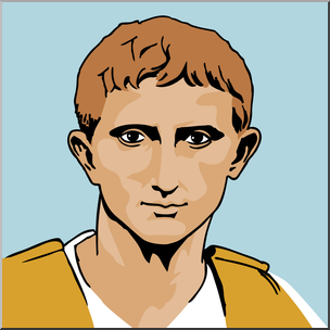 304x304 Clip Art Ancient Rome Augustus Caesar Color I