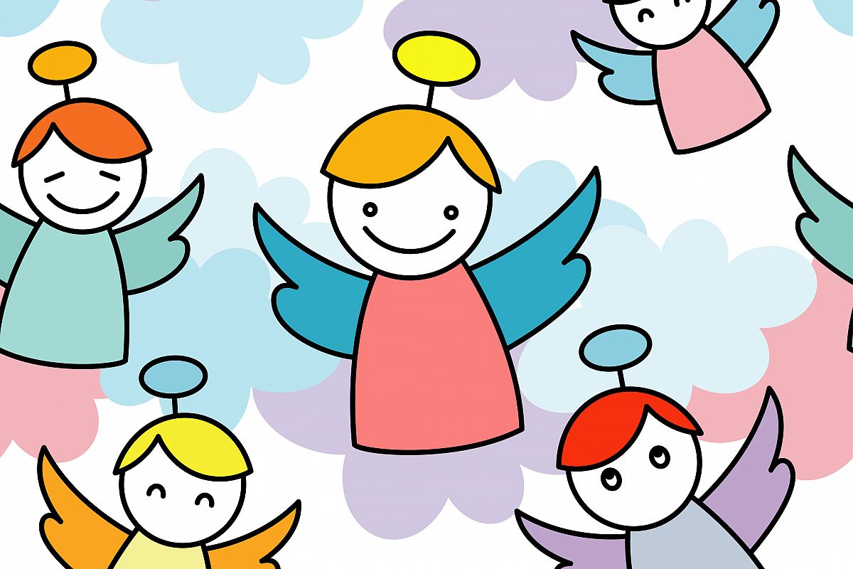 1200x800 Cool Christmas Angels Images 1 Coloring Pages
