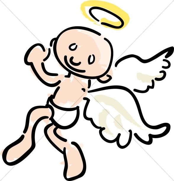 588x612 Outline Of Angel Clipart Angel Clipart