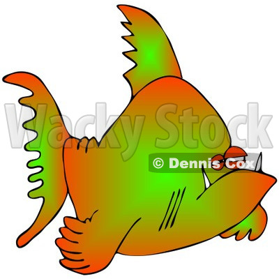 400x400 Group Of Angel Fish With Halos Swimming In The Clouds Clipart