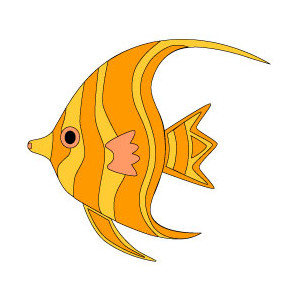 300x300 Orange Tropical Fish Clip Art Clipart Panda
