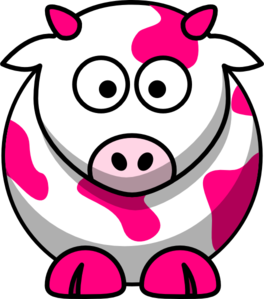 264x299 Pink Cow Clip Art