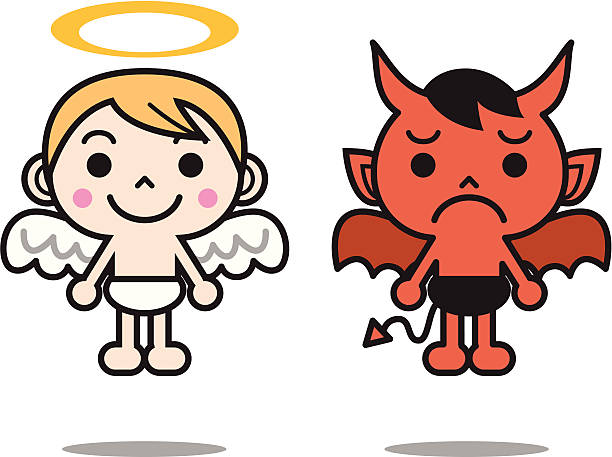 612x457 Collection Of Angel And Demon Clipart High Quality, Free