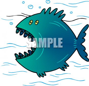 350x338 Royalty Free Clipart Image Big Fish With A Big Mouth