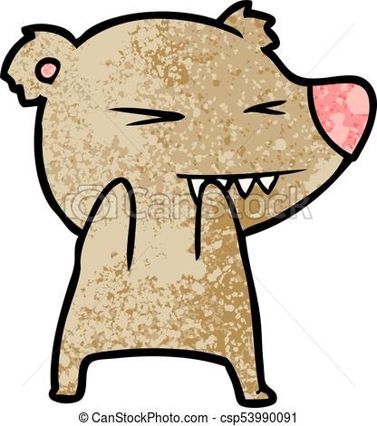 416x470 Angry Bear Cartoon Eps Vectors