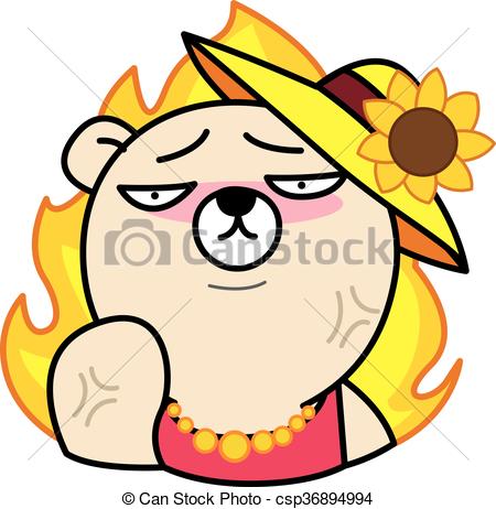 450x462 Angry Bear Cartoon Illustration Eps Vectors