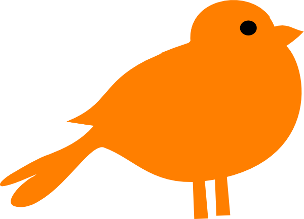 600x432 Little Orange Bird Clip Art