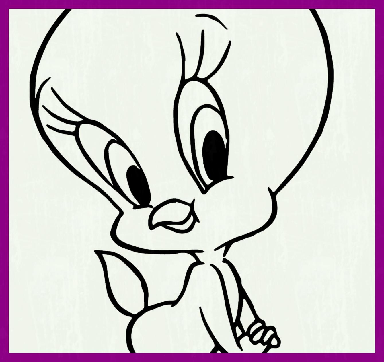 1339x1262 Marvelous Tweety Bird Coloring Pages Printable Baby Bugs Bunny