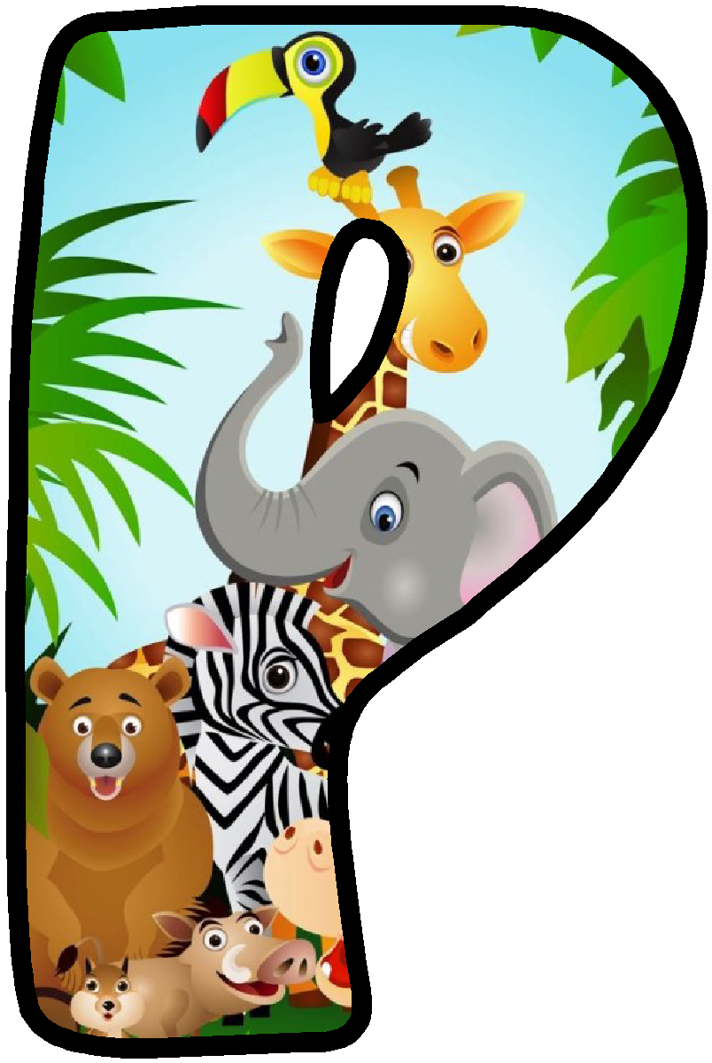804x1200 Letter P Jungle Party Clip Art, Scrapbook Letters