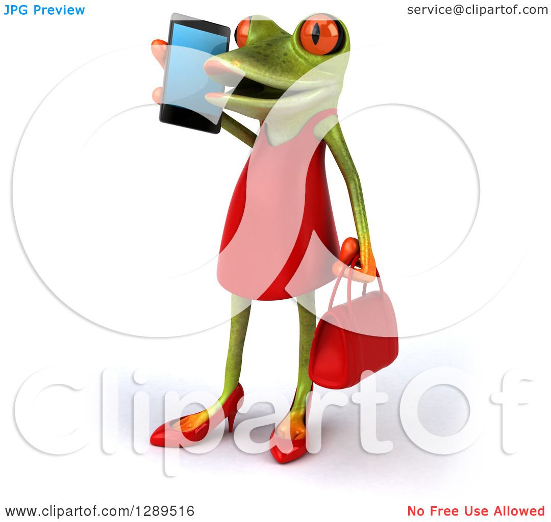 1080x1024 Animal Clipart Of A 3d Green Female Springer Frog Facing Slightly