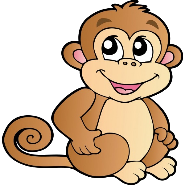 600x600 Funny Baby Monkeys Cartoon Clip Art Images On A Transparent