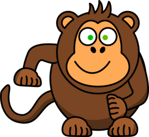 300x276 Clip Art Of Cartoon Monkeys Clipartix