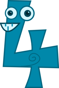 201x297 Animal Number Four Clip Art