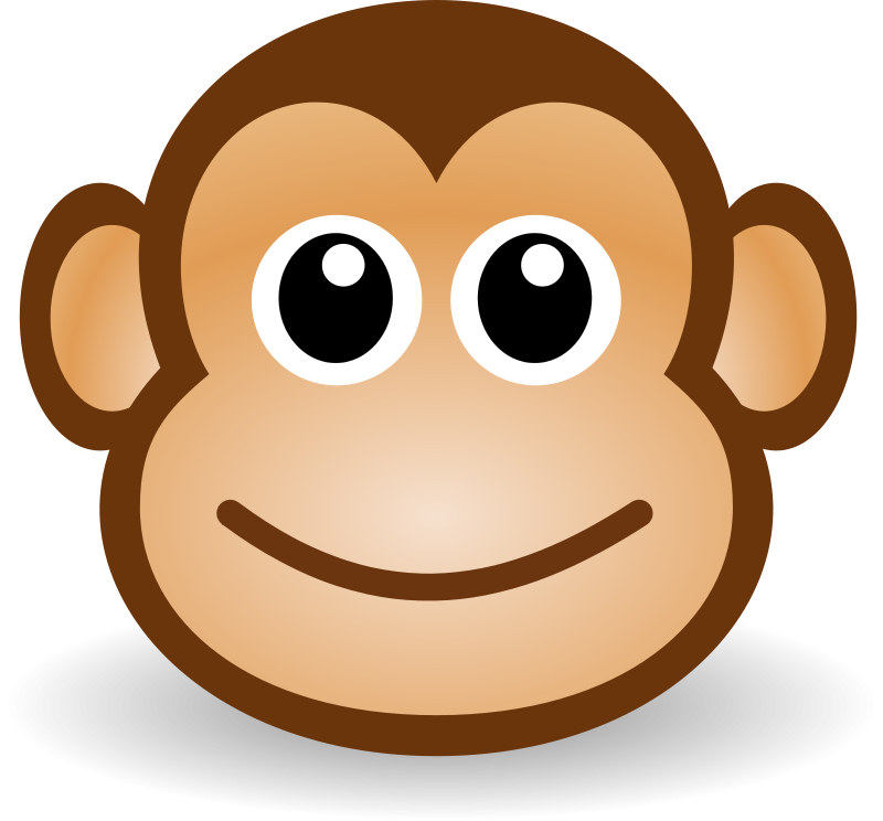 800x744 Free Clipart Funny Monkey Face Martouf