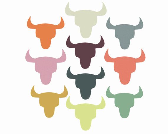 570x456 60% Off Sale Clipart Clip Art Animals Tribal Taxidermy Bull Navajo
