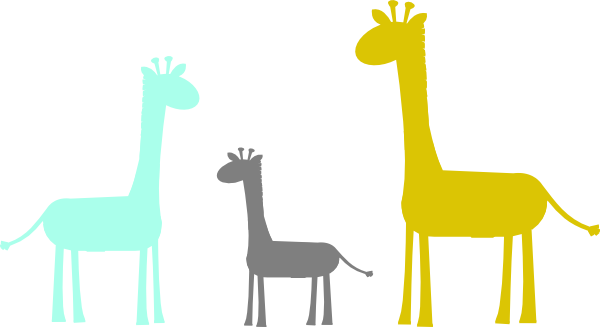 600x327 Baby Giraffe Family Clip Art