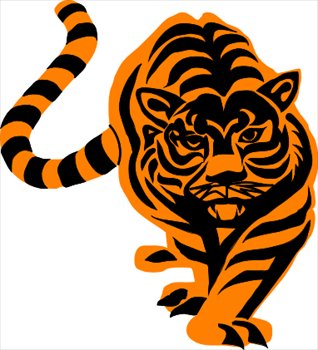 318x350 Tiger Head Clip Art