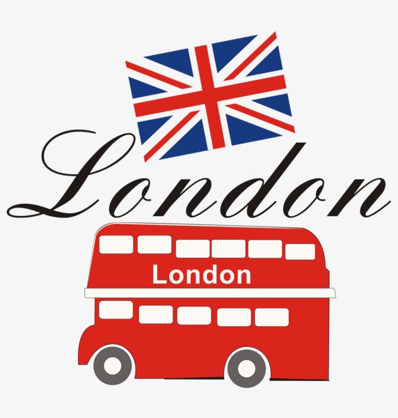 572x600 London Buses, Cartoon, United Kingdom, London Png Image