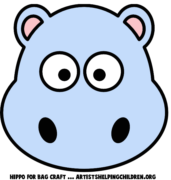 594x625 Hippo Clipart Mask