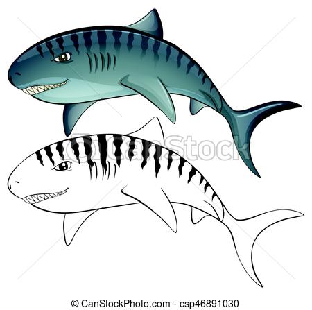 450x447 Animal Outline For Shark Illustration Vectors