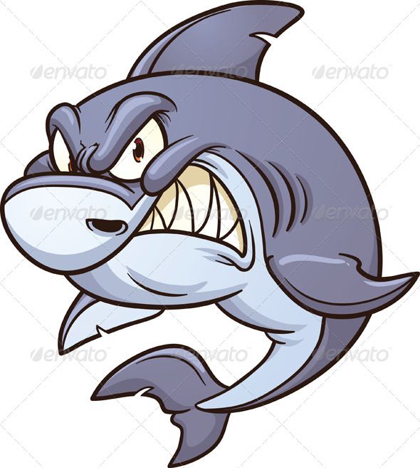 590x656 Angry Shark Shark, Art Illustrations And Clip Art