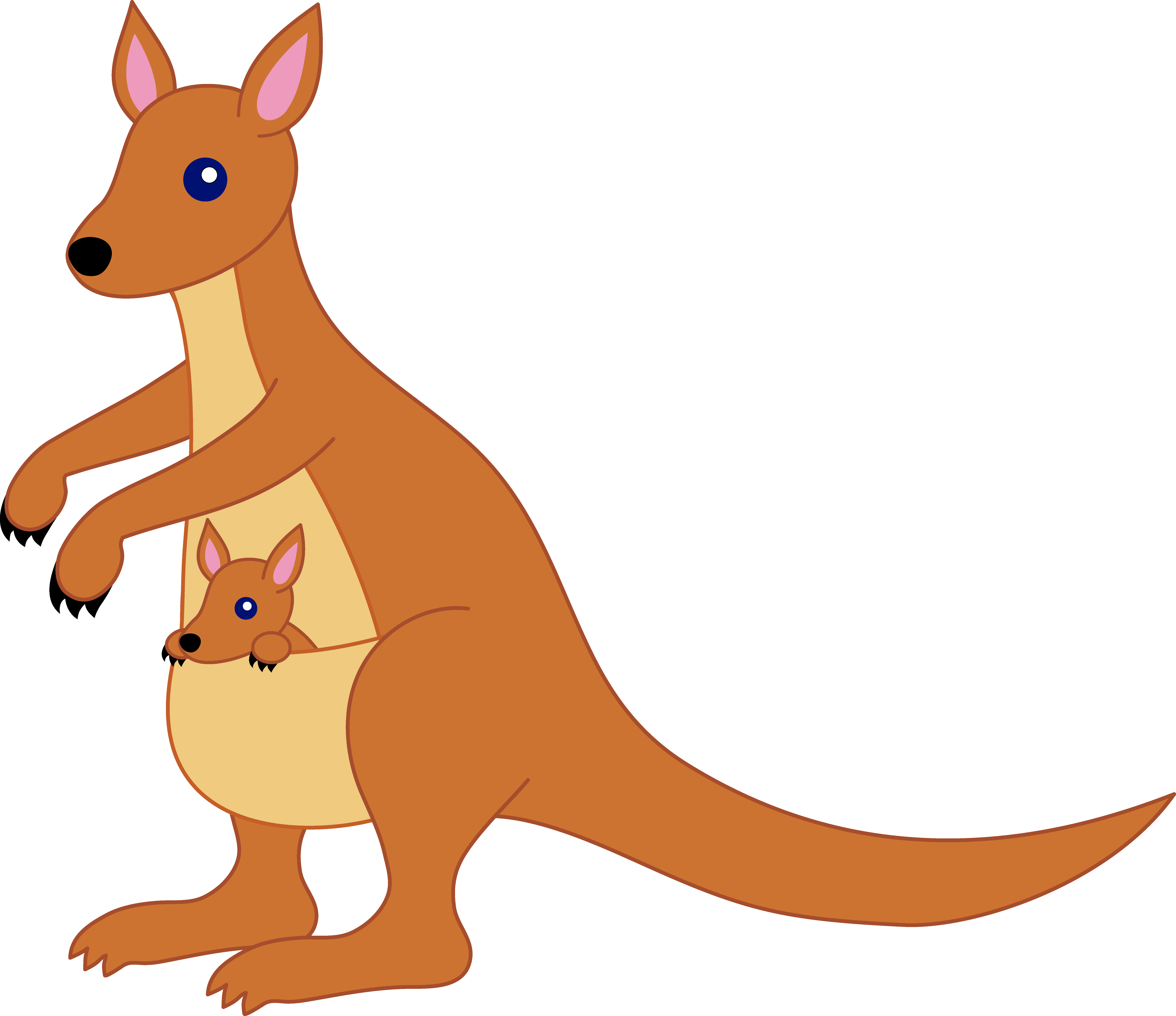 7745x6693 Mother And Baby Animal Clipart