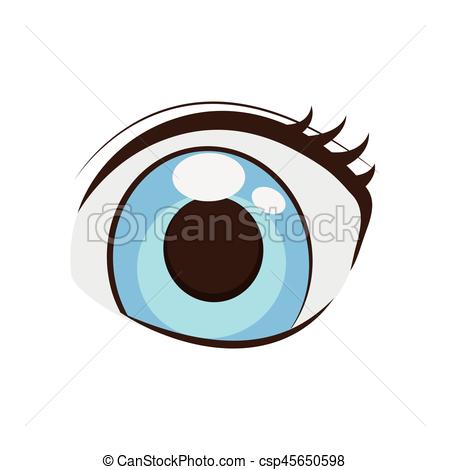 450x470 Anime Eyes Style Comic Vector Illustration Eps 10.