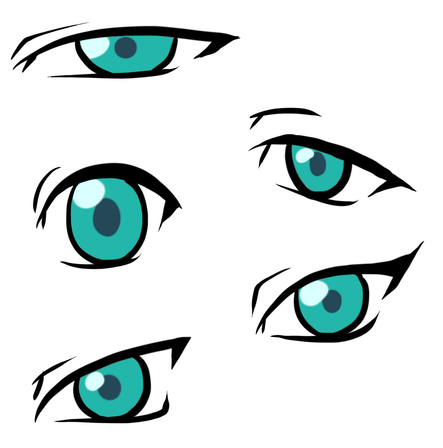 1486x1502 Anime Clipart Cartoon Eye