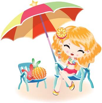 347x350 Free Girl Anime On Beach Clipart And Vector Graphics