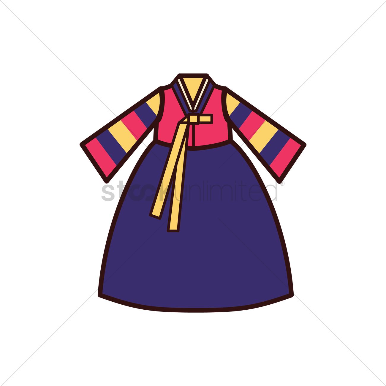 1300x1300 Hanbok Vector Image