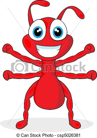 331x470 Cute Little Red Ant Vector Illustration Of A Cute Little