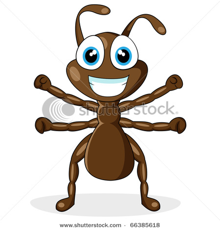 450x470 Picture Of A Cute Little Ant Drawn In A Cartoon Style With A Big