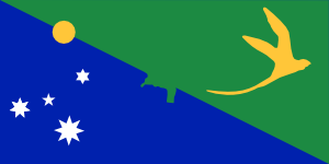 300x150 Antarctica Christmas Island Flag Clip Art