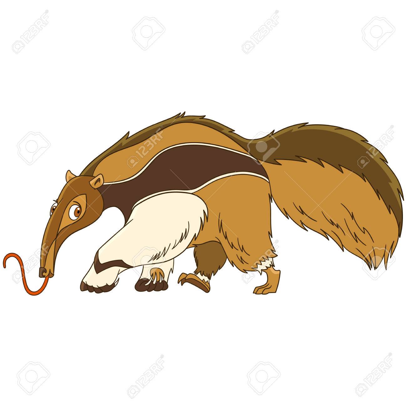 1300x1300 Practical Cartoon Ant Eater Cute And Funny Anteater Animal