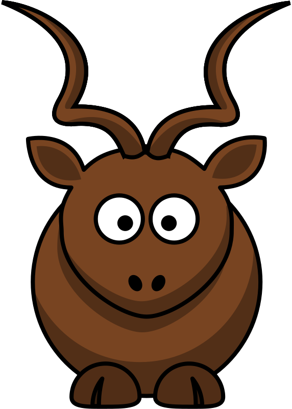 572x800 Free Clipart Cartoon Kudu Martouf