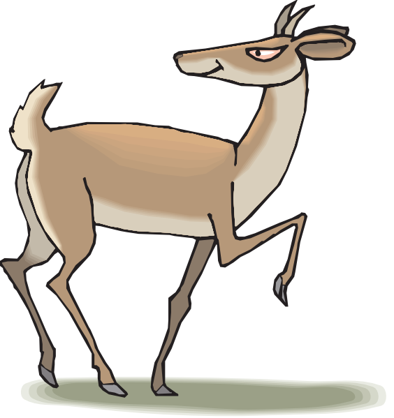 564x599 Leaping Antelope Clip Art Clipart Panda