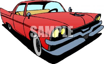 350x217 Classic Car Fifties Style Car With Big Fins