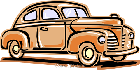 480x240 1940's Auto Royalty Free Vector Clip Art Illustration Tran0833