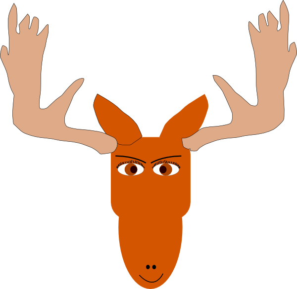 600x585 Free Moose Antlers Clipart Image