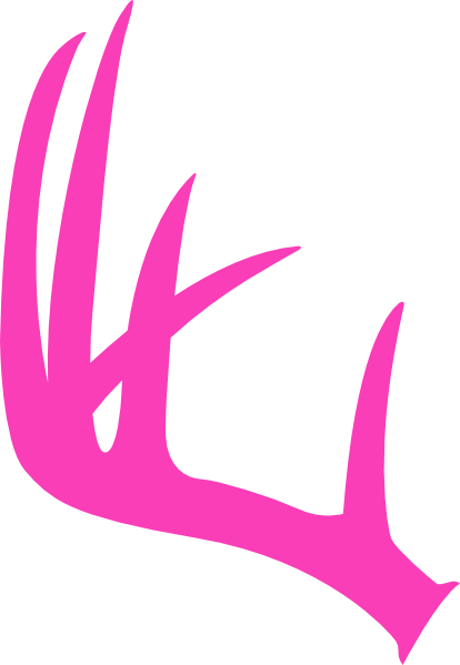 414x599 Pink Antler Clip Art