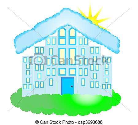 450x409 Home Under The Clouds. The Stylisedpartment House