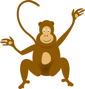 288x300 7437 Cartoon Monkey Smiling Clipart Public Domain Vectors
