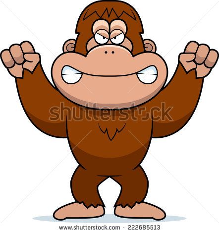 442x470 Big Foot Clipart Angry Monkey