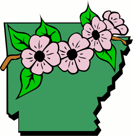 428x440 Arkansas Map And Flowers Clip Art Download