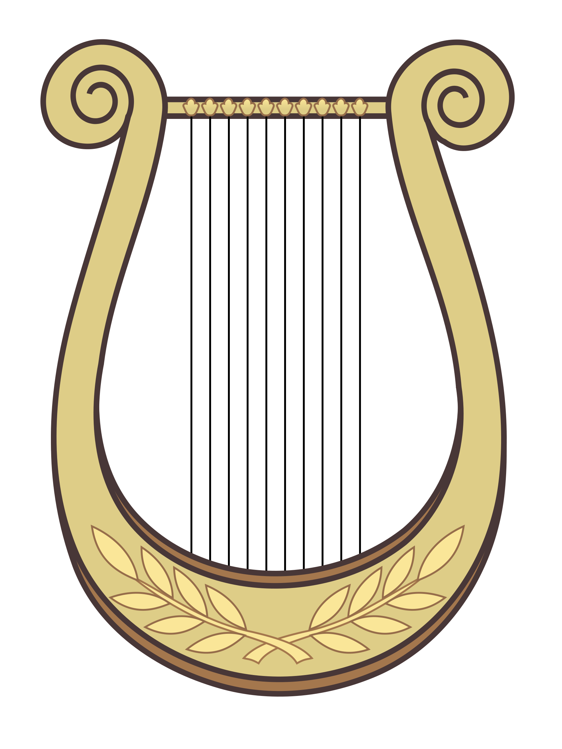1800x2400 Clip Art Lyre Clip Art