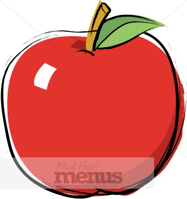 364x388 Clipart Of Apple Food Graphics