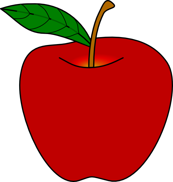 570x599 Red Clipart Red Apple Clip Art
