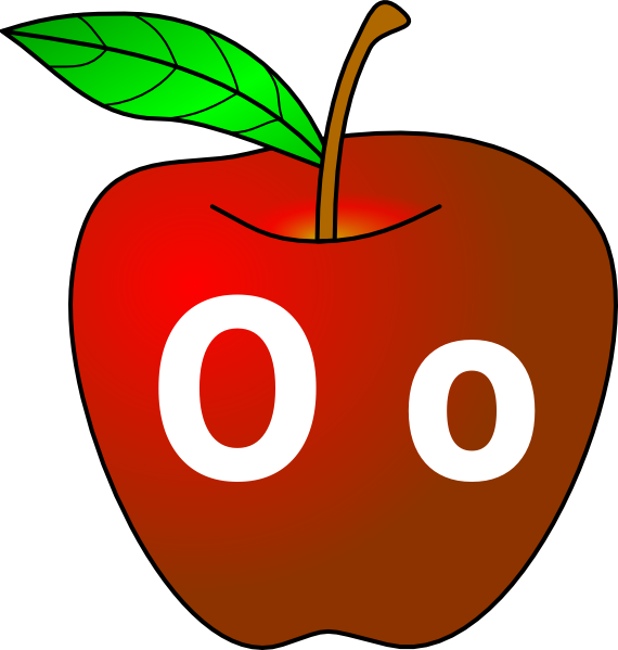 570x599 Apple With O O Clip Art