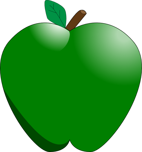 558x597 Green Apple Clipart