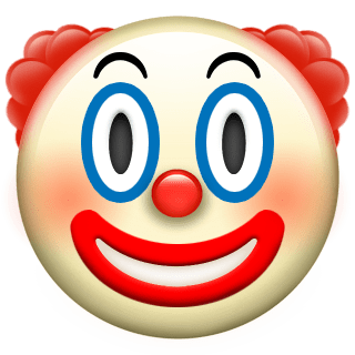 320x320 Clown Apple Emoji Transparent Png
